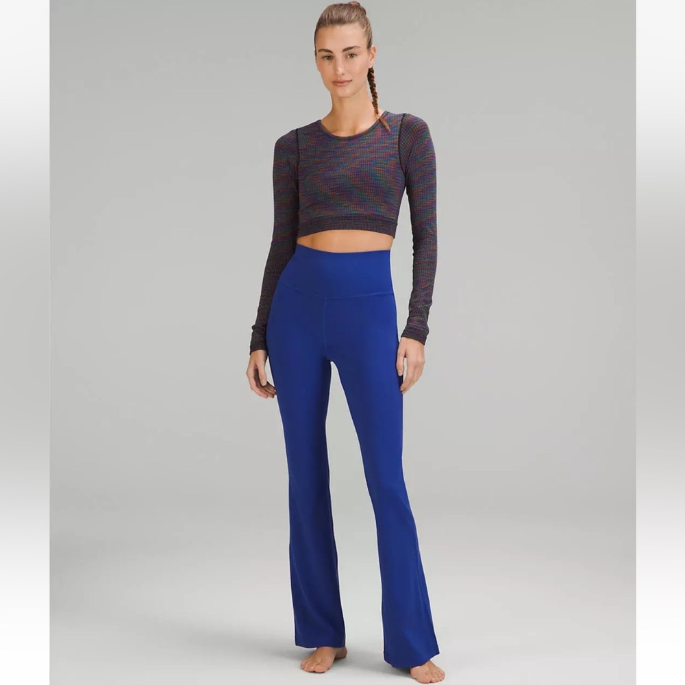 E2 Lululemon‎ Groove High Rise Blue Flared Pants - Picture 4 of 12